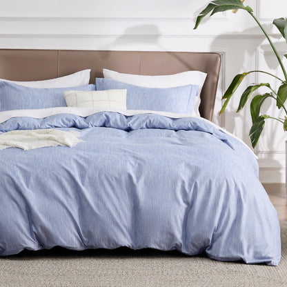 Bedsure Duvet Cover Queen Size - Reversible Cute Floral Duvet Cover Set with Zipper Closure, 3 Pieces White Bedding Set with 8 Corner Ties and 2 Pillow Shams 20"x26"